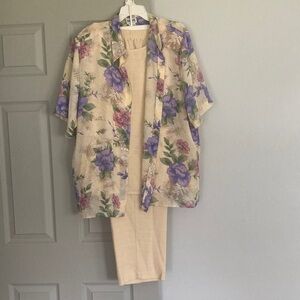 BonWorth Yellow Floral Three-Piece Set